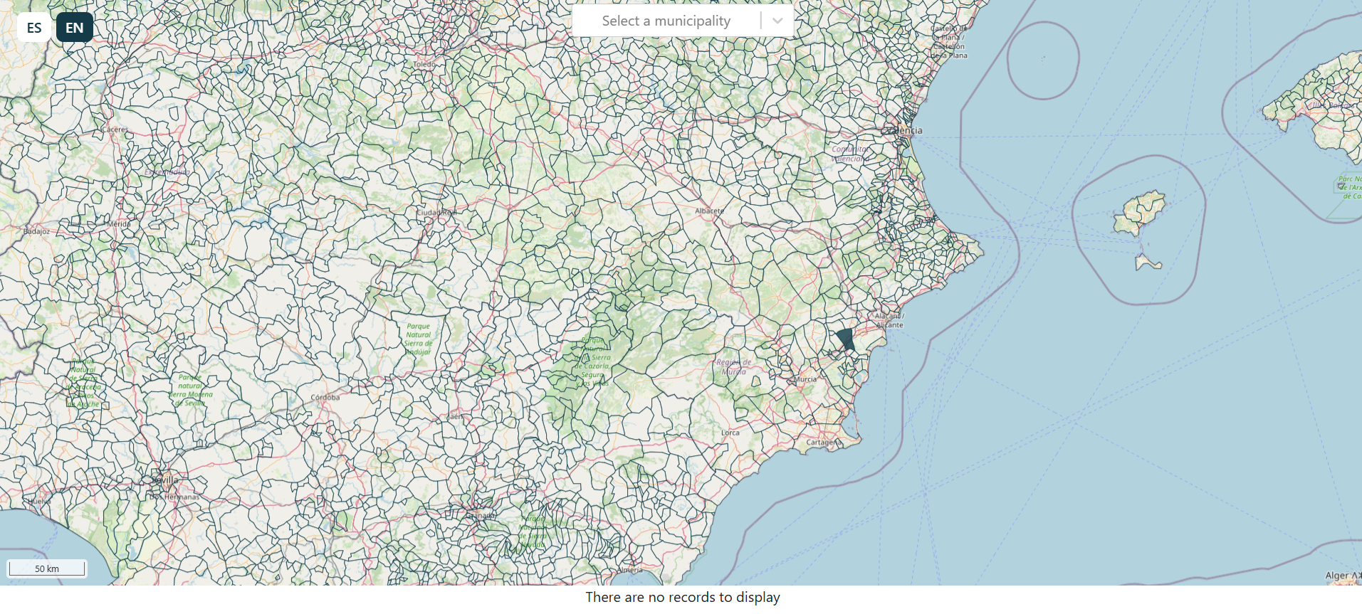 Main view of the LEC tool